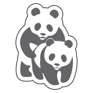 Naughty Panda Sticker (Grey)
